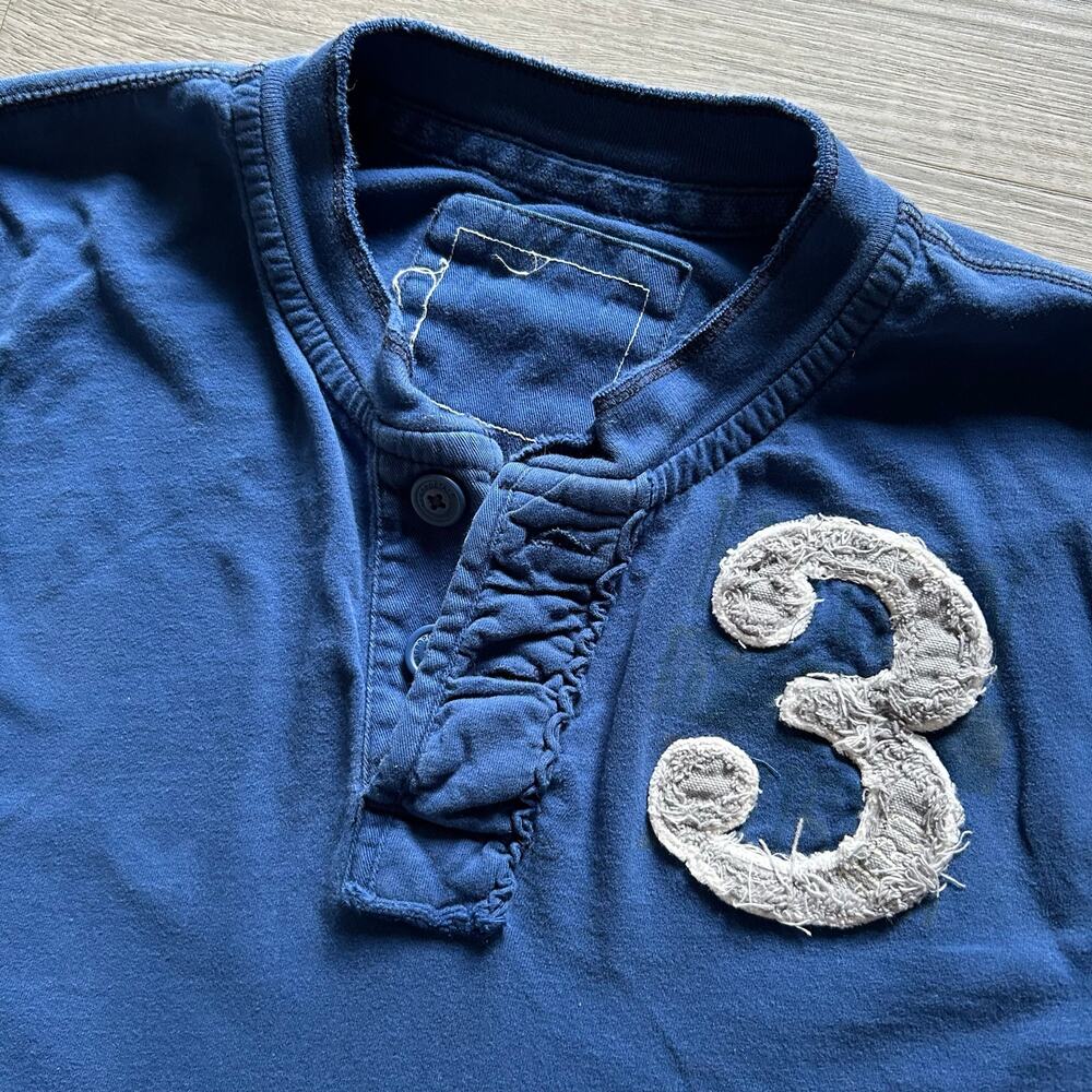 vintage y2k Aeropostale Wash Graphic Henley Long Sleeve Shirt